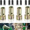 Cat 1 Quick Hitch Adapter Bushings Set 4 Sleeves & 8 Lynch Pins Compatible with Category 1 Tractors Heavy-Duty Zinc-Plated Steel for 3-Point Quick Hitch Systems
