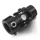 1" DD X 3/4"-36 Spline Black Steering Universal Joint Single U Joint Shaft,Total Length: 83mm (3-1/4")