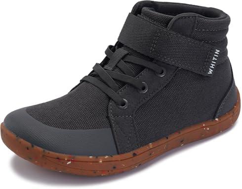 WHITIN Little/Big Kid Wide High Top Barefoot Shoes | Street-Style Minimalist Sneakers for Boys/Girls | Natural & Healthy Fit.33