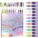 12 Colors Nail Art Pens Set, 0.5 MM Quick Dry Nail Art Markers Acrylic Paint Pens Kit for Graffiti Dotting Drawing Painting Nail Point, Nail Art Design Decoration Nail DIY Polish Pens