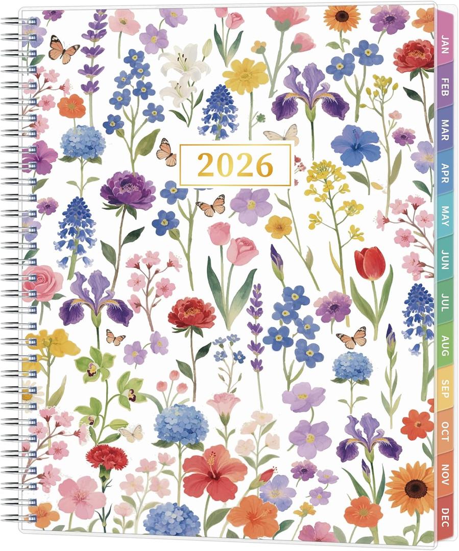 2026 Appointment Book, 30 Minutes-Hourly, Weekly  Monthly Calendar Planner 2026, Jan 2026 - Dec 2026, 8.5'' x 11'', 2026 Daily Planner with Tabs Pocket, Flexible Cover, Great for Office, Home, School (Purple)