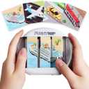 Fullware Rotating Puzzle for Kids 3 4 5 6 7 8 Year Old, 4 Puzzles in 1, Toddlers Travel, Car, Airplane, Road Trip Activities, Fine Motor Skills, Fidget, Gift for Boys & Girls Ages 3+ (Transportation)