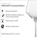 ZWIESEL GLAS Pure Burgundy Red Wine Glass (Set of 2), Burgundy Glasses for Red Wine, Dishwasher-Safe Tritan Crystal Glasses, Made in Germany (23 Ounce), 2 Count