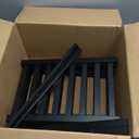 Smiry Bamboo Shoe Rack for Closet, 3 Tier Long Wooden Stackable Shoe Organizer, Free Standing Shoes Storage Shelf for Entryway, Front Door Entrance, Black