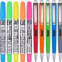 BLIEVE - Aesthetic Highlighters and Gel Pens With Soft Ink and Chisel Tip, Bible Highlighters and Pens No Bleed, Dry Fast Easy to Hold, for Bible Journaling Planner School Supplies (COLORFUL)
