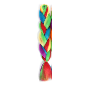 Braiding Hair Fiber Mix Four Silky Colorful Twist Braiding Hair Rainbow Colors Extensions Synthetic
