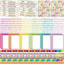 96 Pcs Science Fair Board Supplies Includes Self Adhesive Science Fair Project Titles Subtitles Presentation Bulletin Border Letter Stickers First Day of School Back Classroom(Lively Crumbs)