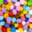 RAINFLOW 800 Pcs Small Pom Poms for Crafts - Craft Pompoms Balls, pompones para llaveros, Assorted Bright Color Bulk Arts and Making Hobby Supplies, Holiday Party, Christmas Decor,1/2 Inch