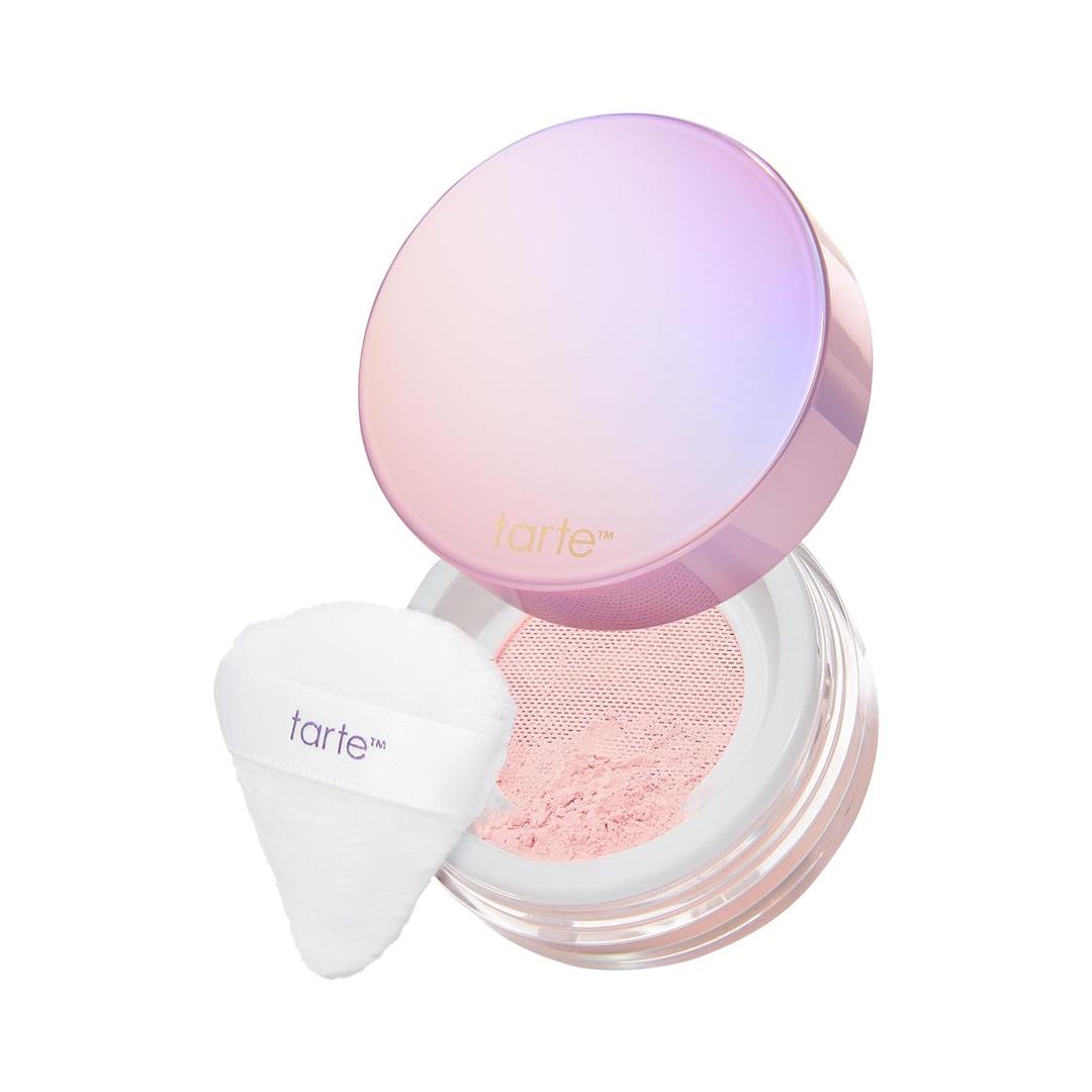 tarte creaseless setting powder  Pressed & Loose Face Powder, Lightweight Oil-Absorbing Formula for Longwear Finish, Vegan & Cruelty Free (pink (fair to tan skin tones))