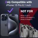 9 x DEERLAMN Case for iPhone 15 Pro with Slide Camera Cover+Screen Protector(1 Pack), Rotated Ring Kickstand Military Grade Shockproof Protective Cover 6.1 Inch-Rose Gold