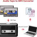 Cassette Player - Compact Tape Player Portable Recorder with Earphone-Convert Audio Music Cassette to MP3 Digital, Compatible with Laptop/PC/MAC- for Entertainment, Travel, Light Sports(Black)