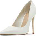 Steve Madden Women's Noir Pump (7, White Leather)