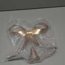 Large Metal Bow Christmas Tree Topper,9.4 Inch Champagne Gold Tree Topper,Champagne Gold Bow Christmas Tree Decorations for Xmas Home Decor Holiday Party Indoor Outdoor Shop Office