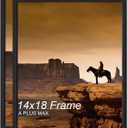 A PLUS MAX 14x18 Picture Frame Set of 2 Black Light Weight Wall Mount