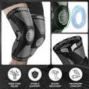 NEENCA Professional Knee Brace for Pain Relief, Medical Knee Support with Patella Pad & Side Stabilizers, Compression Knee Sleeve for Meniscus Tear, ACL, Joint Pain, Runner, Workout (Black, Medium)