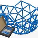 Geomag Masterbox Magnetic Toys for Kids Ages 8+, 248pc Blue Educational STEM Magnets for Kids - Swiss-Made Magnetic Blocks, Tiles and Building Toys from 100% Recycled Plastic