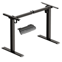Casaottima Electric Standing Desk Frame, Single Motor Height Adjustable Table Legs with Memory Presets for Home Office, Stand Up Desk Legs for 40 To 63 Inch Desktop, Black Frame Only