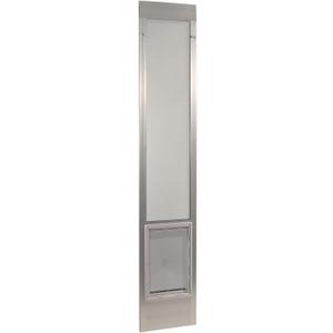 Ideal Pet Products Aluminum Pet Patio Door, Adjustable Height 77-5/8" to 80-3/8", 15" x 20" Flap Size, Mill/Silver