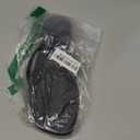 Rihero Flip Flops for Women Comfortable Square Toe Beach Sandals Slip On Leather Thong Flat Sandals Dressy (8.5, Black)