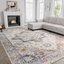 H.VERSAILTEX Area Rugs for Bedroom Elegant Boho-Chic Vintage Area Rug Handcrafted, Distressed Design for Modern & Traditional Decor, Non Slip Carpets for Living Room- 6x9 Feet, Heirloom Floral