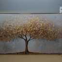 Large Framed Tree of Life Gold Wall Art for Living Room, Canvas Prints Paintings Artwork for Walls, Modern Luxury Golden Big Tree Pictures for Hallway Dining Room Bedroom Office Wall Decor 30x60 In