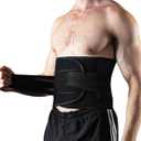 Back Brace for Lower Back Pain Men Women, Back Support Brace & Elastic Supports Belly Band Stomach Wrap Waist Belt Waist Trainer, Waist Brace Waist Trainer for Men Sciatica Pain Relief (Black, X-Large)