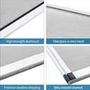 Expandable Window Screen, 2 Pack Adjustable Window Screen (10" H x 14.3" - 25" W) - Extra Small Replacement Window Screens with Frame, Durable Replacement Screen for Window