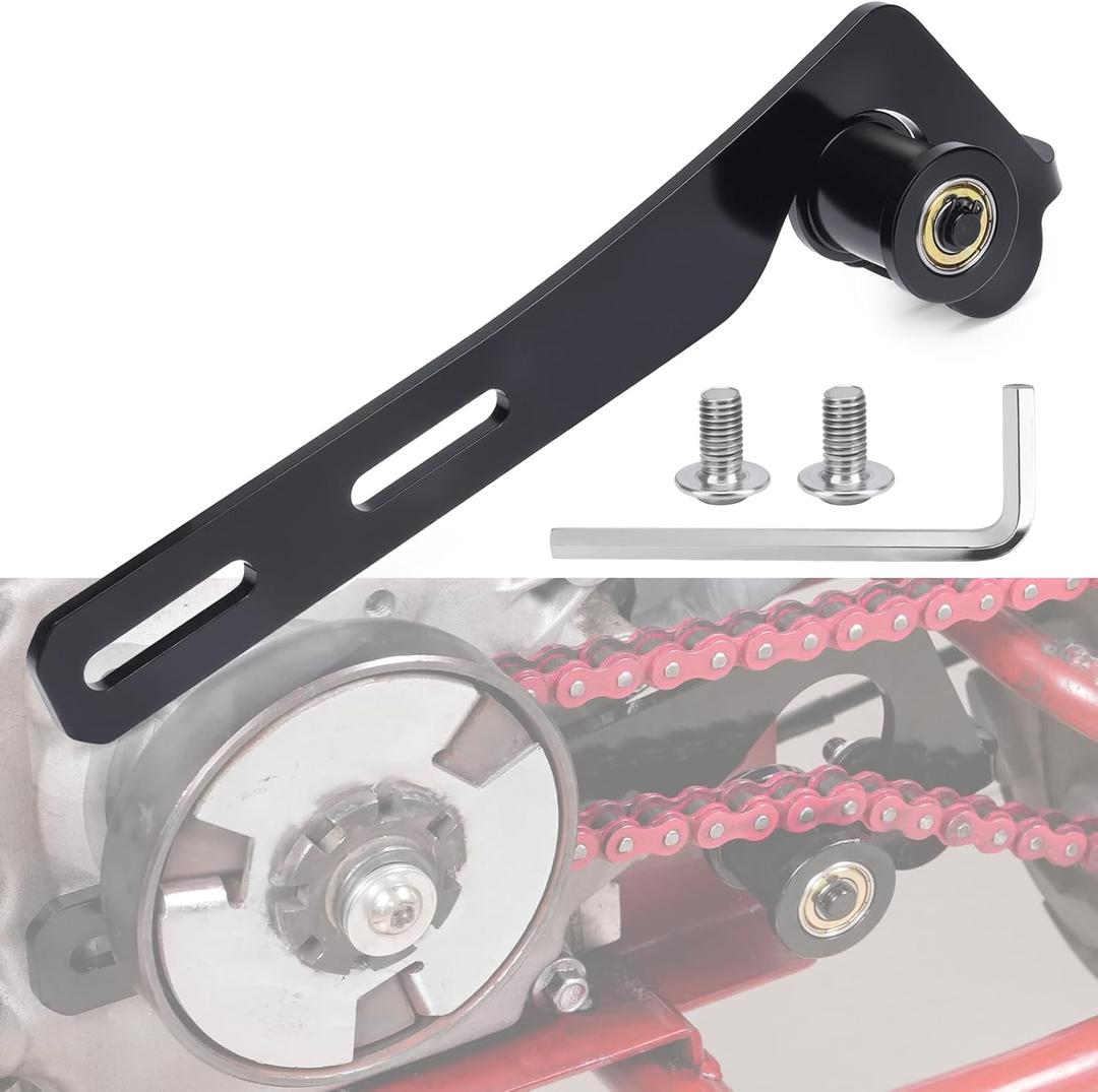 Upgraded Minibike Chain Tensioner Adjustment Bracket with Roller for Predator 212cc 79cc 196cc 224cc 236cc,GX160 GX200 Engine for Coleman CT200U CT200U-EX BT200X Baja Doodlebug DB30 Minibike Parts