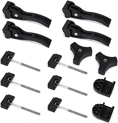 PQY Truck Tonneau Cover Replacement Installation Accessory for Hard Tri-fold Tonneau Cover Include Rear Clamp Front Clamp T-Bolts