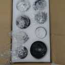 Creative Scents Black & White Set of 8 Small Marble Look Decorative Balls for Bowls – Decorative Orbs Spheres for Coffee Table Centerpiece, Dining Table, Living Room  Modern Bowl Fillers for Home