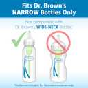 Dr. Browns Natural Flow Level 2 Narrow Baby Bottle Silicone Nipple, Medium Flow, 3m+, 100% Silicone Bottle Nipple, 6 Count
