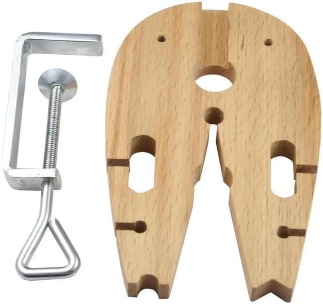 V-Slot Bench Pin with C-Clamp Jewelry Making Tool Metalsmith Workbench For Sawing, Filing and Crafting