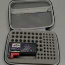 Battery Organizer Storage Case with Tester for AA AAA Button Battery Holder Carrying 3 Batteries Variety Pack 88 Batteries Zipper Mesh Bag (Batteries Not Included) (black)