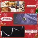 Tioncy 3 Pcs Christmas Door Window Cover Decorations Set 71" x 35" Christmas Door Cover 47" x 32" Xmas Window Curtain Santa Claus Snowman Winter Reindeer Banner Backdrop for Outdoor Holiday Decor