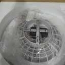 Low Profile Ceiling Fan with Light, 19.6in RGB-LED Dimmable Enclosed Ceiling Fans with APP Control, 6 Speeds Bladeless Flush Mount Enclosed Ceiling Fan for Bedroom Kids Room Party(White)