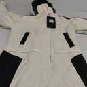 Women One Pieces Ski Suits Waterproof Warm Insulated Ski Jumpsuit Removable Hood Snowsuit for Snow Sport (XX-Large, White)