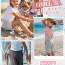 4 Pack Girls Bermuda Athletic Shorts | Girls Knee Length Shorts, Long Shorts, Elastic Waist, Loose Fit, Back to School, Summer Pants, 5-14 Y
