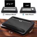 HUANUO Laptop Lap Desk - Portable Lap Desk with Pillow Cushion, Fits up to 17 inch Laptop, with Anti-Slip Strip & Storage Function for Home Office Students Use as Computer Laptop Stand- Black