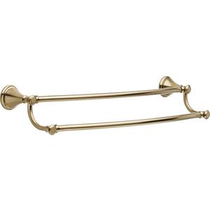 DELTA FAUCET 79725-CZ Cassidy Wall Mounted 24 in. Double Towel Bar in Champagne Bronze