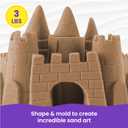 Kinetic Sand, 3lbs Beach Play Sand, Moldable Sensory Toys for Kids, Resealable Bag, for Ages 3 and up