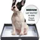 MEEXPAWS Dog Pee Pad Holder Tray Foldable, Puppy Pad Holder Liner Base High Side, Dog Litter Box Indoor for 22x22 Pee Pads, Training Pad Holder Leak-Proof, Potty Pad Holder for Dogs Easy Clean