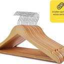 Wooden Hangers - 30 Pack - Clothes Hanger for Daily Used,Smooth Finish Wood Hanger with Precisely Cut Notches,Coat Hangers, Heavy Duty Hanger for Shirt Suit Dress (Natural)