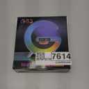 Mini LED Table Lamp with 4-in-1 Wireless Charger, Night Light, Sunrise Alarm Clock, Bluetooth Speaker, Smart Atmosphere Table Lamp for Bedroom, Office, Home Decor (White)