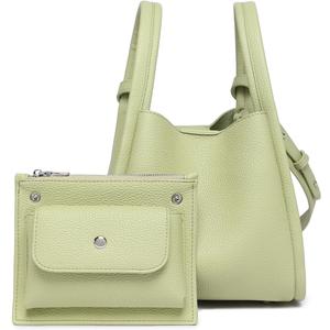 PU Leather Tote Bag Slouchy Handbag with Zipper Stylish for Women's