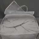 L LOVSOUL Goose Feather Down Fiber Comforter Oversize King Size, 100% Organic Cotton Fabric Duvet Insert,1200TC,750+Fill Power, Hotel Collection, All Season White Bedding Comforters with 8 Tabs