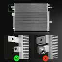 A-Premium Air Conditioning A/C Condenser Compatible with Chevrolet Colorado 2015-2016, GMC Canyon 2015-2016, 2.5L 3.6L - Auto Trans, 1st Design, w/35 Deg TOC Fitting on D Side