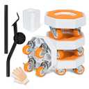 Furniture Dolly, Furniture Movers Sliders with 360° Rotatable Rubber Universal Wheels, Furniture Lifter Mover Tool Set for Moving Sofa, Refrigerator, Bed, Cabinet (Max Load 880 lbs)