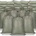 Nuenen 200 Pcs Empty Sandbags Heavy Duty Sand Bags with Ties, Green