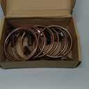 HD6063 Pack of 14 Drapery Curtain Rings with Clips, 2.5 Inch Inner Diameter (14, Antique Copper)