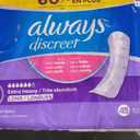 Always Discreet Adult Incontinence Pads for Women, Drier, 6 Drop Long Length, Extra Heavy Absorbency, Pads for Bladder Control Management, Bladder Leaks, & Postpartum Pads, 45ct